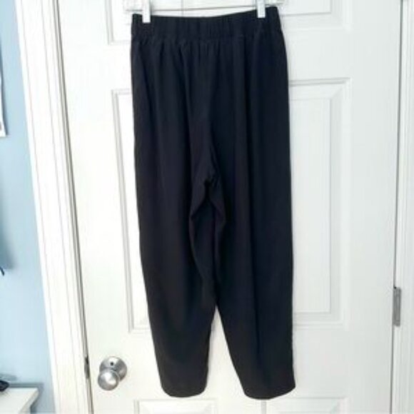 Elizabeth Suzann Andy Trouser Pant Black Silk Crepe Elastic Waist Sz S Short - Picture 5 of 11